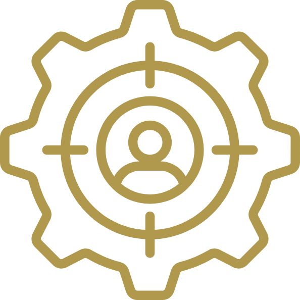 Icono de usuario y engranaje